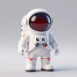 a red jellybean that looks like an astronaut, 4 k, real