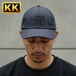 a man wearing a yeezy style hat from the year 2 0 4 0, front view, 8 k