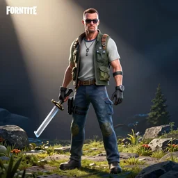 walter white in fortnite, official fortnite art, finely detailed,