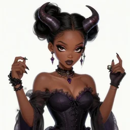 the portrait of chaotic evil female necromancer mastermind as absurdly beautiful, gorgeous, elegant, cute young black idol, an ultrafine hyperdetailed illustration by kim jung gi, irakli nadar, intricate linework, bright colors, octopath traveler, final fantasy, unreal engine 5 highly rendered, global illumination, radiant light, detailed and intricate environment