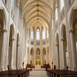 interior of a cathedral painted by Thomas Kinkade