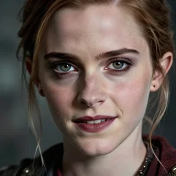 epic photoshoot of emma watson as a zombie. super detailed, hyper realistic, detailed eyes, detailed smile, pretty, incredible