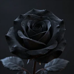 fractal black rose, cinematic lighting, 3d render, artstation, depth of field