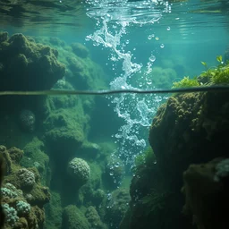 hyperrealistic artwork sustentability science water remicrobiome technologies of disruptive creation sci cyberpunk nature! photography futures