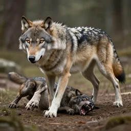 i am a dire wolf, prey - stalking, lethal - prowler, unreal engine 5, digital art, octane render, 1 6 k