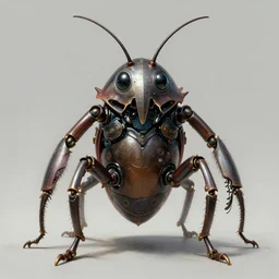 front shot of a cyberpunk cockroach robot character, intricate, elegant, highly detailed, centered, digital painting, artstation, concept art, smooth, sharp focus, illustration, artgerm, Tomasz Alen Kopera, Peter Mohrbacher, donato giancola, Joseph Christian Leyendecker, WLOP, Boris Vallejo