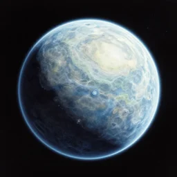 70's Sci-Fi art of an alien planet
