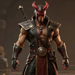 biblical satan in mortal kombat, videogame 3d render, 4k, artstation