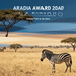 amazing award winning photo of a mix of abstract landscape and a photo of a zebra in Arcadia
