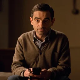 mr bean in the shining. here is johny! movie still, cinematography, cinematic lighting