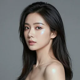 a portrait of an elegant lady, iridescent