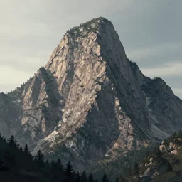 giant imposing mountain, matte painting, concept art, 4 k