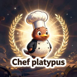chef platypus, logo style
