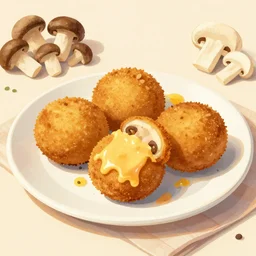 illustrated recipe for postmodern mushroom croquettes