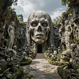 a horrific sculpture garden designed by hr giger