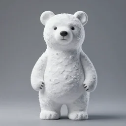 Snow Bear Figure, 8K, studio light