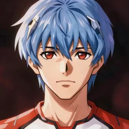 rei from neon genesis evangelion! red dead redemption art style, semi realistic anime, portrait, beautiful face, symmetrical face