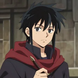 Anime portrait of a wizard, sharp edges