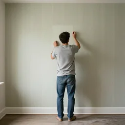 a man who has been wallpapered into oblivion