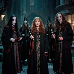 dramatic color photo of wizards on vacation, detailed and creepy, by annie leibovitz, fujifilm velvia 5 0, color photography, sigma 2 8 mm