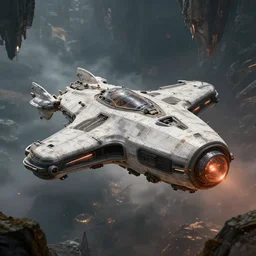 Post Apocalyptic Spaceship, photorealistic, octane render
