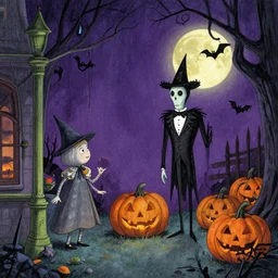 halloween night, illustrated by edward gorey, lagerstedt, tim burton