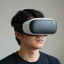 1 9 0 0 s photo of a person wearing a vr virtual reality headset