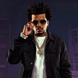 the weeknd in the style of gta v artwork, digital art, dark lighting
