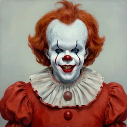 a painting of leonardo dicaprio as pennywise