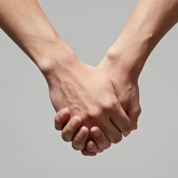 two hands holding hands, ultra realistic, volumetric lighting, advertising photography, 8K UHD