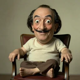 portrait of a khatapa sitting on a chair, cute, hilarious, light - hearted, highly detailed, funny, hahahaha, by salvador dali, found on artstation, hyperrealistic digital art