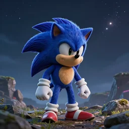 Sonic crying and having a mental breakdown as the universe collapses in on itself around him