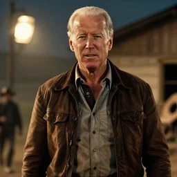 young joe biden as the man with no name in the good the bad and the ugly ( high detailed, dramatic lights, good quality, 1 9 6 0 s western movie, highly illustrated, cinematic shot )