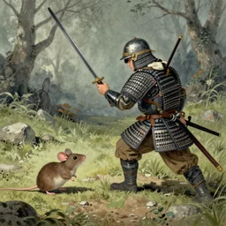 an ashigaru mouse by brian froud and ed binkley