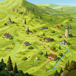 Masterfully drawn mspaint art piece of middle-earth by J.R.R. Tolkien. Locations labeled. Amazing beautiful incredible wow awe-inspiring fantastic masterpiece gorgeous fascinating glorious great.