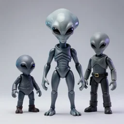 hyperrealistic rendering, grey alien, by art of skinner and richard corben and jeff easley, product photography, action figure, sofubi, studio lighting, colored gels