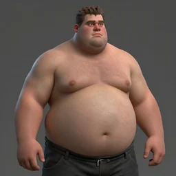 morbidly obese man, trending on artstation, wlop, high detail