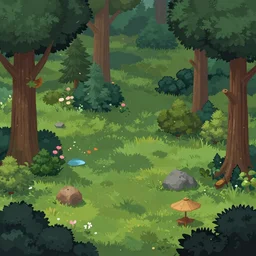 a forest background for a point and click adventure game