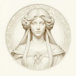 masterpiece head-on symmetrical centered bust-view portrait, Maya Ali as D&D sorcerer, Art Nouveau style, wizard robe, fantasy, delicate, elegant, in the style of Greg Rutkowski and Moebius and Mohrbacher and ROSSDRAWS and Ross Tran and Alphonse Mucha and Ayami Kojima and Charlie Bowater and Jean Delville, Pixar, Maya engine, splash comics, tarot card style, Art Nouveau, rich bright colours