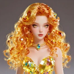 amber crystal girl concept art, vibrant colors, 8 k photorealistic, hd, high details, trending on artstation
