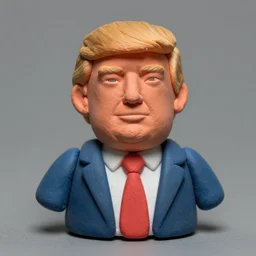 plasticine portrait of donald trump
