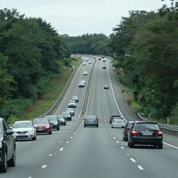 watching traffic on a looping highway with a 9 0 degree drop - off, not safe