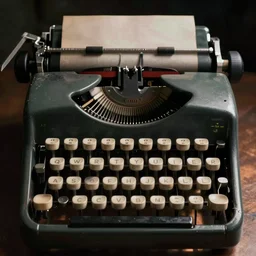a ultra realistic hyper realistic underexposed color film photograph of teletype machine, muted colors