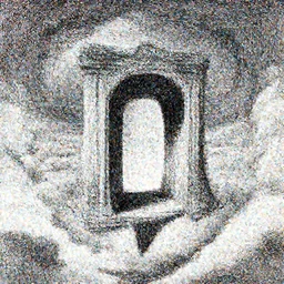 a portal floating in the air, swirly clouds in the background, art by moebius  and Wayne Barlowe, high details , black and white ink, cinematic, cgsociety 8k