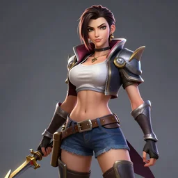 character sheet of lucy heartfilia as a League of Legends champion, trending on artstation, 3d render, 8k resolution, octane render