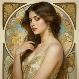 sensual pale beautiful bengali girl, art deco portrait, elegant, intricate, digital painting, artstation, concept art, smooth, sharp focus, illustration, art by artgerm and greg rutkowski and alphonse mucha