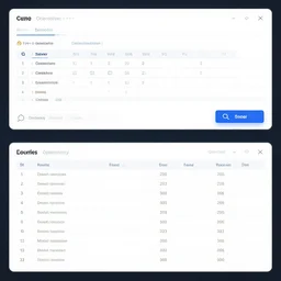 a typical data table ui, with filters on top, search button, data table in the bottom, highly detailed, ui design, ux design