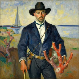 portrait of the coral collector. henri de toulouse - lautrec, rufino tamayo, rene magritte, agnes pelton