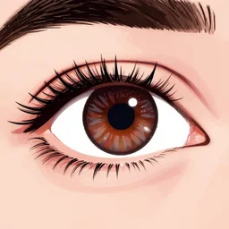 very low - resolution mspaint drawing of an eye with conjunctivitis