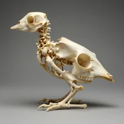 bird bone structures, photograph by naturalist museum